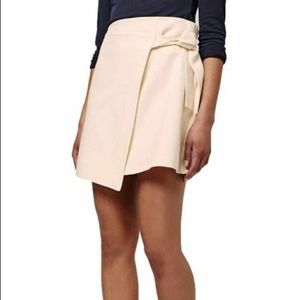 Topshop Cream Wrap Skirt